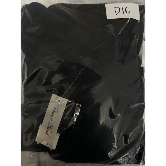 Magaschoni Man Quarter Zip Black Medium Short Sleeve Sweater Polo Top Shirt $78 - Picture 15 of 15